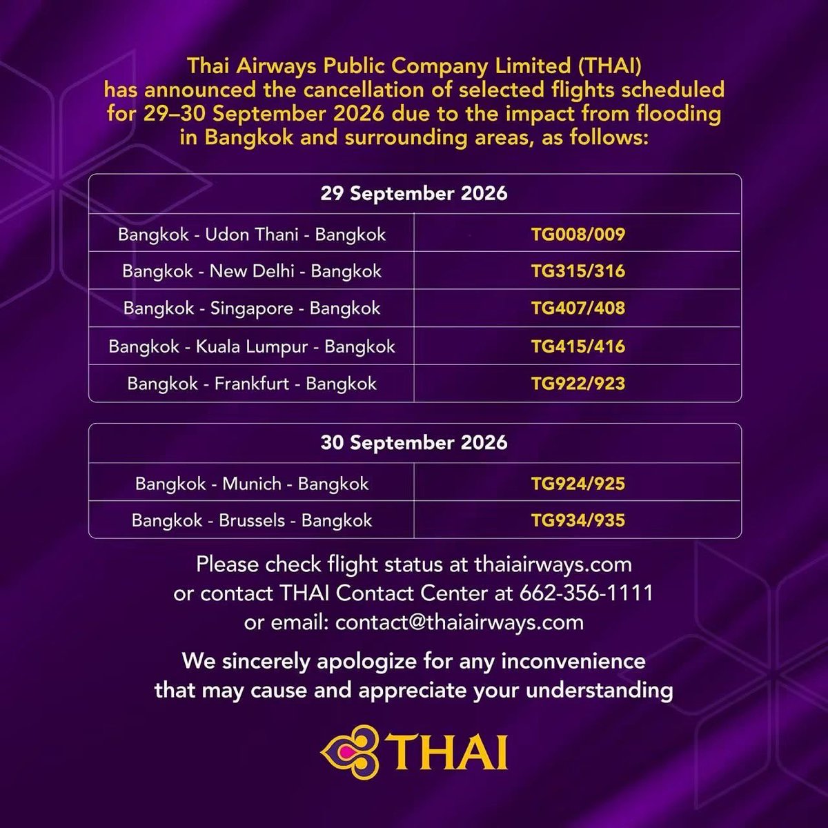 manopsi's tweet photo. Crisis management ล้มเหลวขั้นสุด ชนิดที่ไม่น่าให้อภัย TG ปรับปรุงการบริการบนเครื่องดีขึ้นเรื่อย ๆ คนชื่นชมมาก แต่ปัญหาระบบภาคพื้นรอบนี้ทำลายความเชื่อมั่นผู้โดยสารแทบหมดสิ้น ทั้งมาตรการรับมือ การสื่อสาร คะแนน 0/10

ทำไม ground service สายการบินอื่นไม่กระทบ แม้กระทั่งสายที่ให้ TG จัดการก็ delay น้อยมาก แต่ผู้โดยสาร TG เองกลับโดนลอยแพ 😑