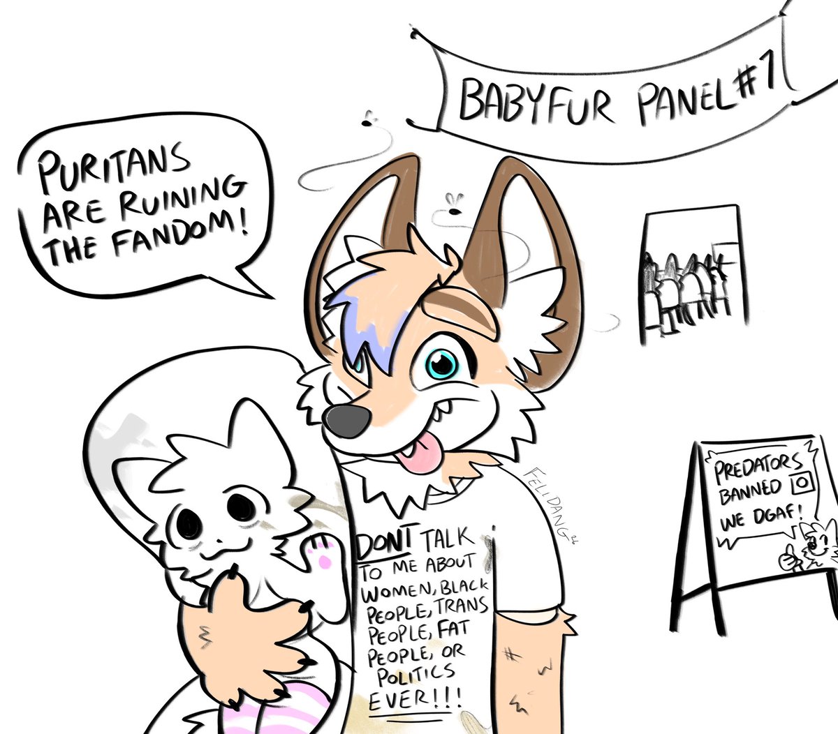 Felidang's tweet photo. All jokes guys heh… remember no poodling tho☝️

#furry https://t.co/yOvIBYIDDt