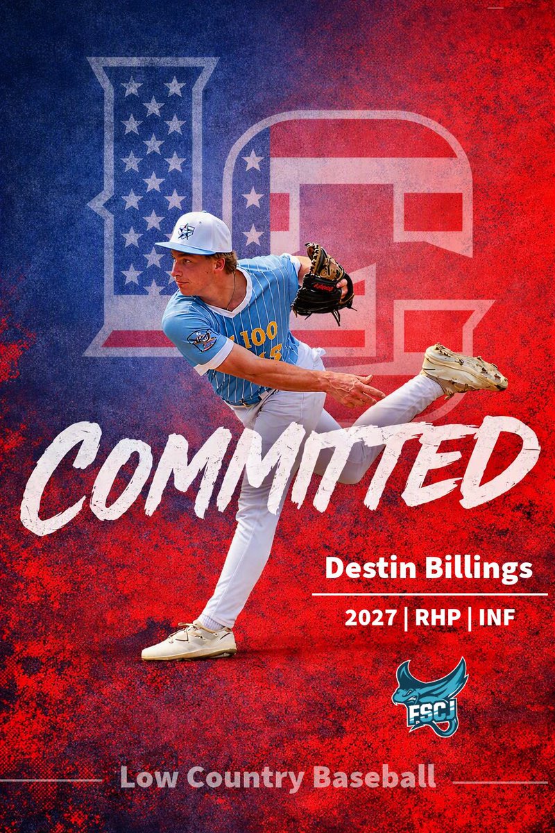 LowCountryBall1's tweet photo. Congratulations to RHP/INF @DestinBillings7  on his commitment to Florida State College at Jacksonville! https://t.co/HajHWFwlWn