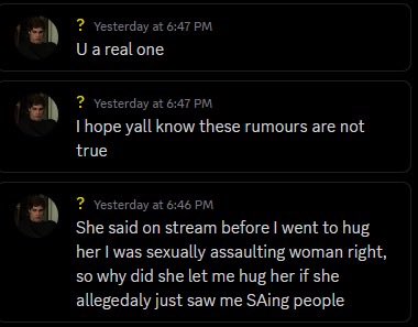 baileyryanne's tweet photo. denied it friday, threatened me saturday, and then just last night in a discord denied it again. but yeah I’m sure you feel sorry 👍 https://t.co/AUPR2WiXrW