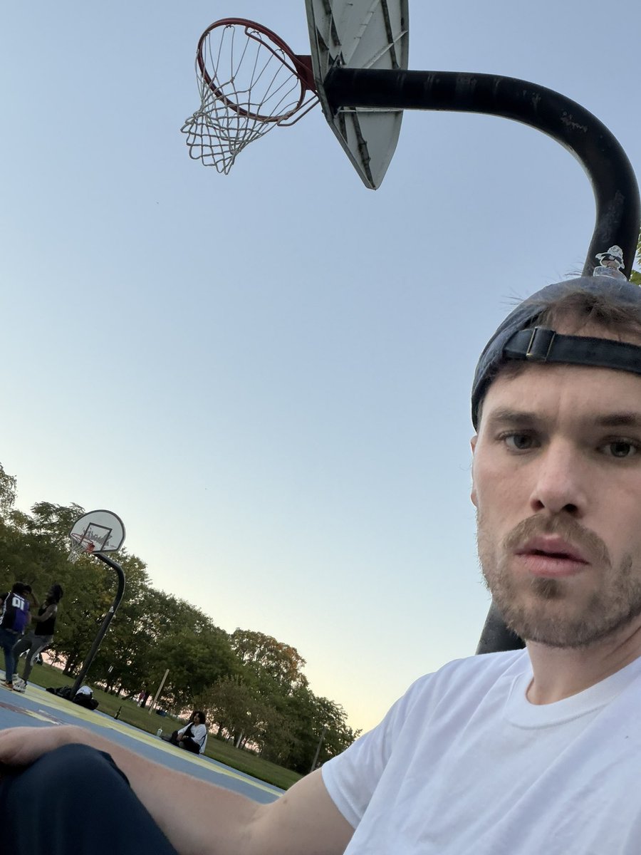 reedt4723's tweet photo. Chilling at this court alone and just got primed from my childhood 

Every time I used to play basketball by myself as a kid i used to play as a guy I made up in my head on the court. His name was “Best Guy” and he was a walk on at Vermont. He had a twin brother on the team named Jack they were insane didn’t lose a game. I would win on a buzzer beater pretty much everytime and we won the national championship four straight years. 

Sometimes when I would take a shit I would do fake interviews with him in my head and build his character arc to be the absolute man on campus. I was curious about going to Vermont because of this but got a 19 on my ACT so couldn’t.