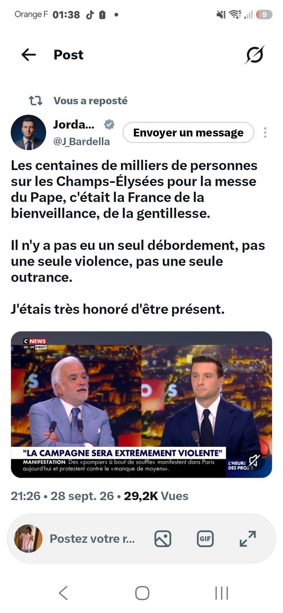 Mama_rst's tweet photo. Tout en étant dans un esprit de convivialité et de tranquillité, les francais ont pu se recueillir publiquement devant leur religion auprès du pape... Quelque chose que l’on avait oublié avec le temps. Le Christianisme en France ne disparaîtra pas, en déplaise aux rageux ✝️🇫🇷 https://t.co/eVSMwbsQf3