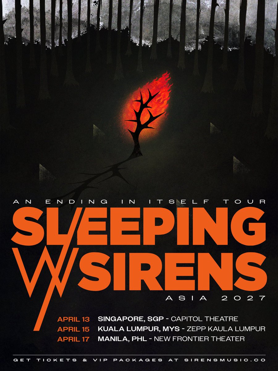 SWStheband's tweet photo. 🇦🇺🇸🇬🇲🇾🇵🇭 AUSTRALIA + ASIA, it’s your turn! We’re heading your way for the An Ending In Itself Tour, with special guests @State_Champs + Boston Manor in Australia only!

Sirens Fan Club members in Australia get first access to pre-sale tickets and VIP upgrades starting Friday, Oct 2nd at 10am local.

General tickets and VIP upgrades begin Tuesday, Oct 5th at 10am local at https://t.co/iJVLJHc6yc!

4.3 - Brisbane, AUS | Fortitude Music Hall
4.4 - Sydney, AUS | Hordern Pavilion 
4.6 - Melbourne, AUS | Festival Hall
4.8 - Adelaide, AUS | Hindley Street
4.10 - Perth, AUS | Metro City 

4.13 - Singapore, SQP | Capitol Theatre *
4.15 - Kuala Lumpur, MYS | Zepp Kaula Lumpur *
4.17 - Manila, PHL | New Frontier Theater *
*No State Champs or Boston Manor