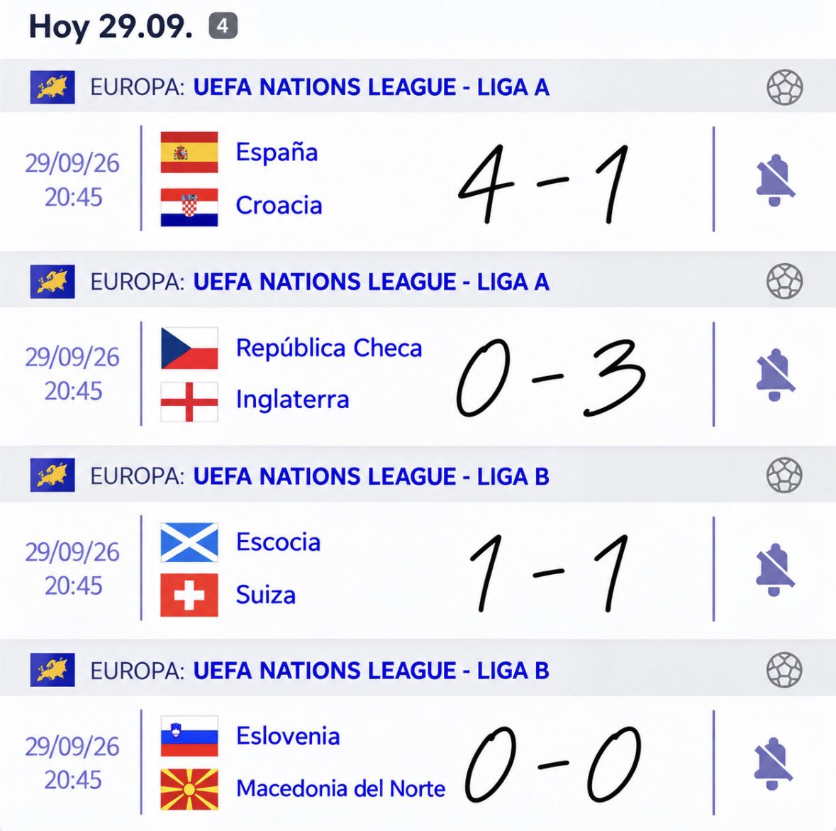 CoeBets's tweet photo. ⚽️ Predicciones para el Martes Nations League

Comparte las tuyas abajo ⤵️ https://t.co/WxFVpC9kNF