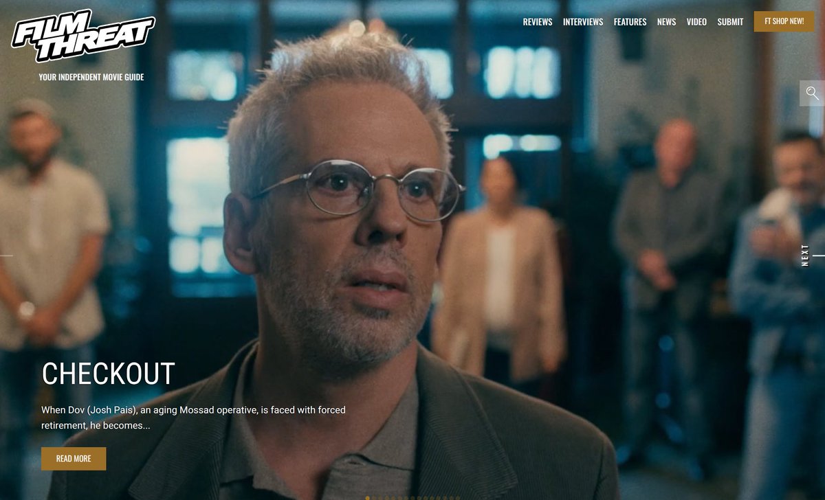 FilmThreat's tweet photo. "When Dov, an aging Mossad operative, is faced with forced retirement, he becomes desperate for one last career-defining case." Ricky Archuleta checks out the comedic thriller Checkout.
https://t.co/N5HcM7mZlz #SupportIndieFilm #Checkout #Comedy #Thriller https://t.co/ncoZNlpIsW