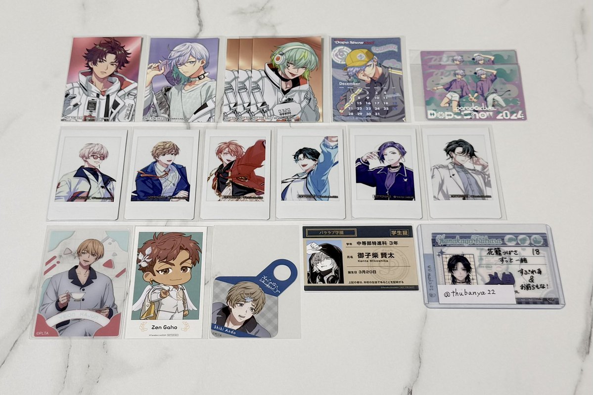 thubanya22's tweet photo. 交換 譲渡 買取 ParadoxLive パラライ グッズ Gプリ プロカ チェキ 特典 SURVIVE 幻影 ドプショ 

譲⌇夏準 珂波汰 那由汰 依織 善 北斎 玲央 智生 憧吾 斗真 葵 甘太郎 忠成 イツキ 犬飼 凌牙 賢太
求⌇定価 ～ ( +送料 )

❤︎⌇都内 ( 新宿 ) 手渡し » 郵送

お声掛けお待ちしております ❤︎⸝⸝⸝ https://t.co/LAGkwcvyQJ