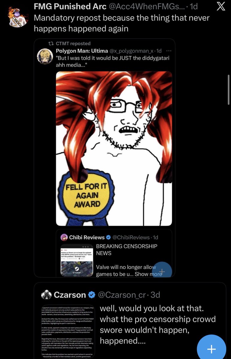 TerrorNova__'s tweet photo. @Acc4WhenFMGsBad @SWLUcommunity Is this really all you do? You spend your days involving yourself in discourse to an audience of none? Do you not have priorities? Things in life you want to work towards? Idk I just think you’re really fucking pathetic and I hope one day you make something of yourself https://t.co/Q20BmwpzYR