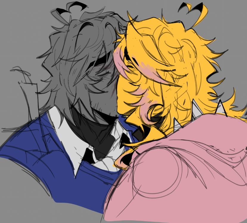 C0RPSEB0T's tweet photo. unfinished practice kissies (not canon) https://t.co/dSDJF7BHJt