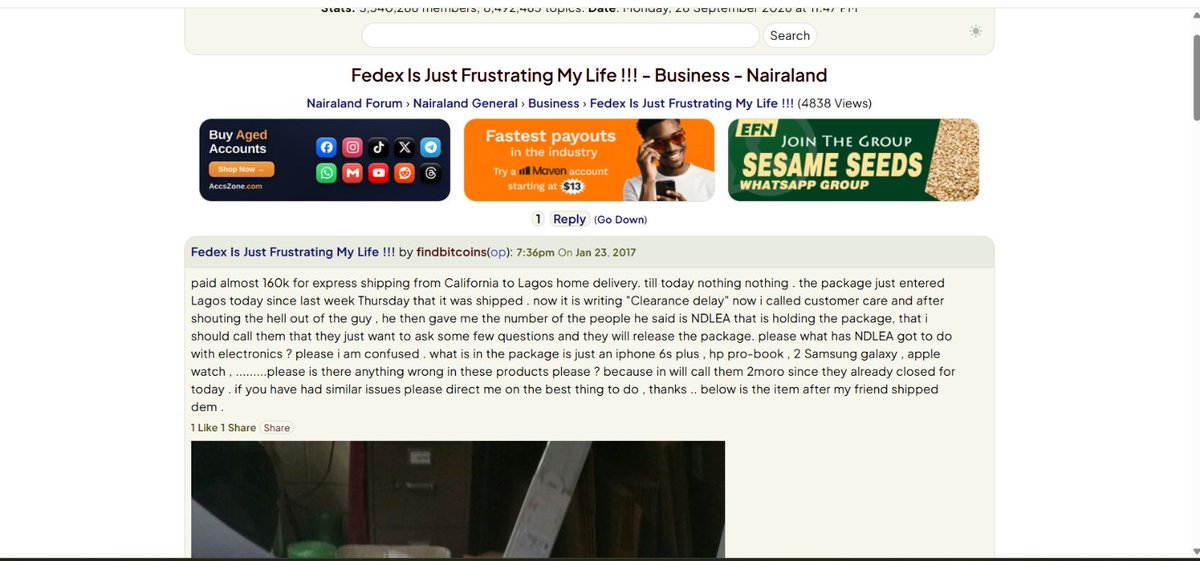 duchay23's tweet photo. I have  even gone down the rabbit hole of other Nigerians having similar experiences online, including discussions on Nairaland and social media, and I have found many complaints about people's experiences with FedExNG, Customs and NDLEA. There are also allegations from some people that customs valuations and charges can be inflated or excessive. I cannot personally say that those allegations are true, but after what has happened with my packages, I can understand why people are frustrated.
