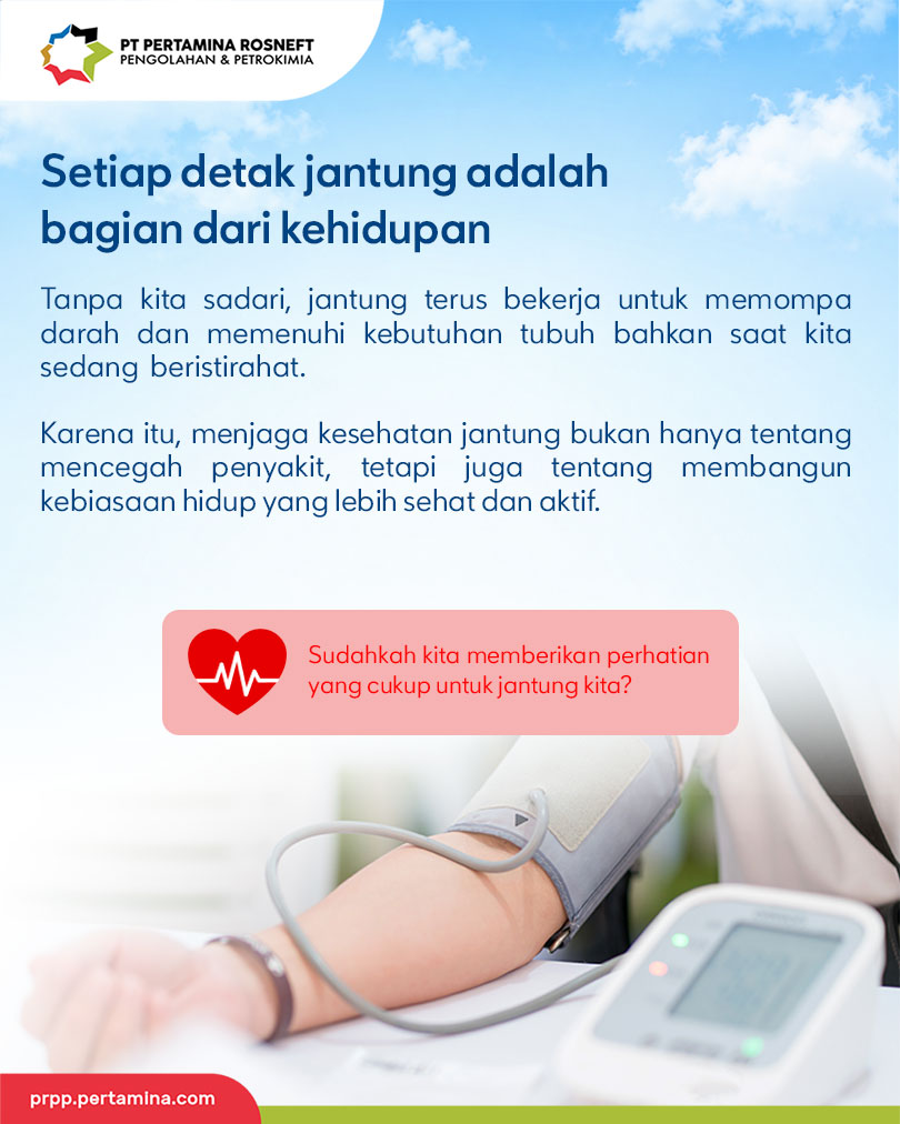 pt_prpp's tweet photo. Mari jadikan Hari Jantung Sedunia sebagai pengingat kita untuk lebih peduli pada kesehatan jantung, bukan hanya hari ini, namun setiap saat✨ 

#PertaminaRosneft #PTPRPP #Pertamina #Rosneft #Petrokimia #Indonesia #KilangTuban #GRRTuban #8thPRPP https://t.co/Uupba7C2on