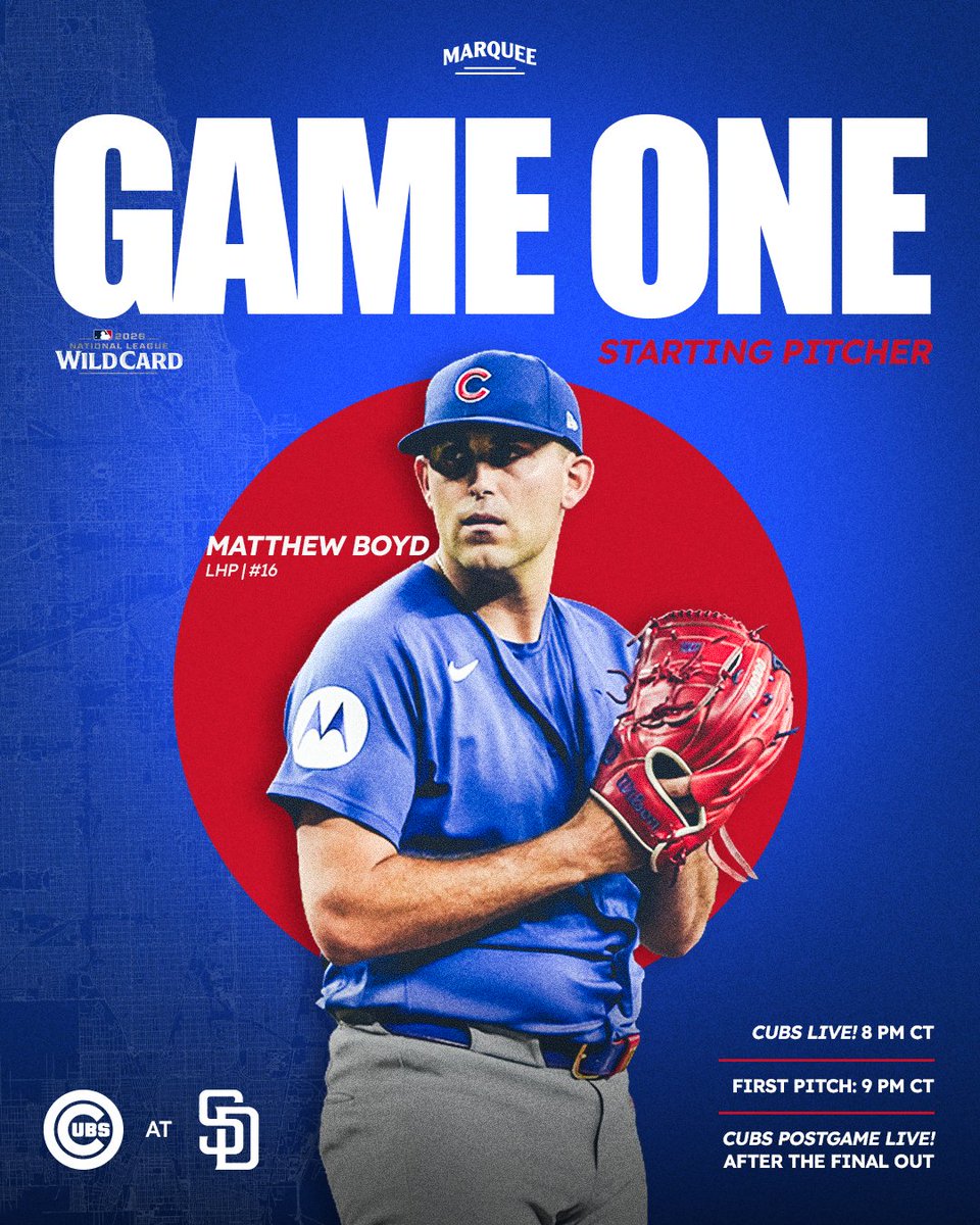 WatchMarquee's tweet photo. Ladies and gentlemen, your Game 1 starter, Matthew Boyd 😮‍💨 https://t.co/ZHjtceR18D