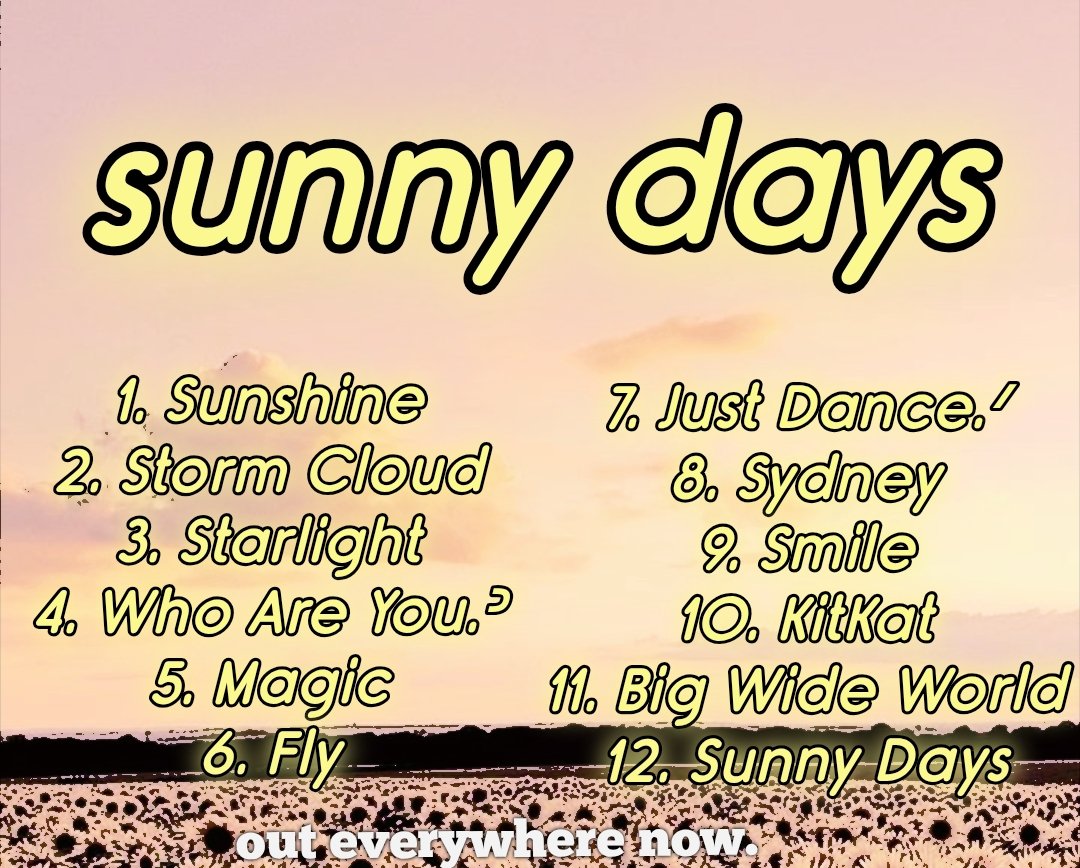 katecassidys's tweet photo. debut album "sunny days" out on all streaming platforms. 

thank you all for the love and support while i made this possible for you all. enjoy  !! https://t.co/ewhCDko2Hn