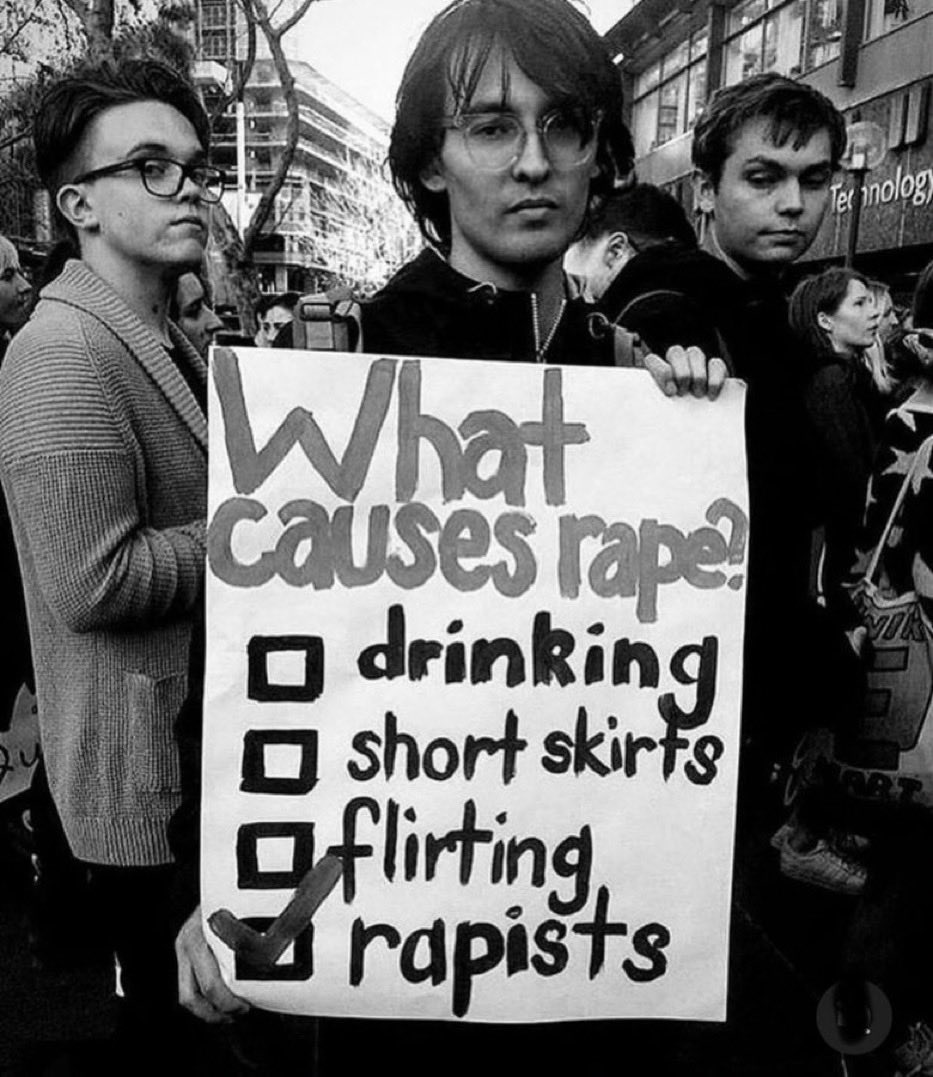 MiataFarrow's tweet photo. Rapists cause rape, nothing else! https://t.co/0wF2Z03cDL