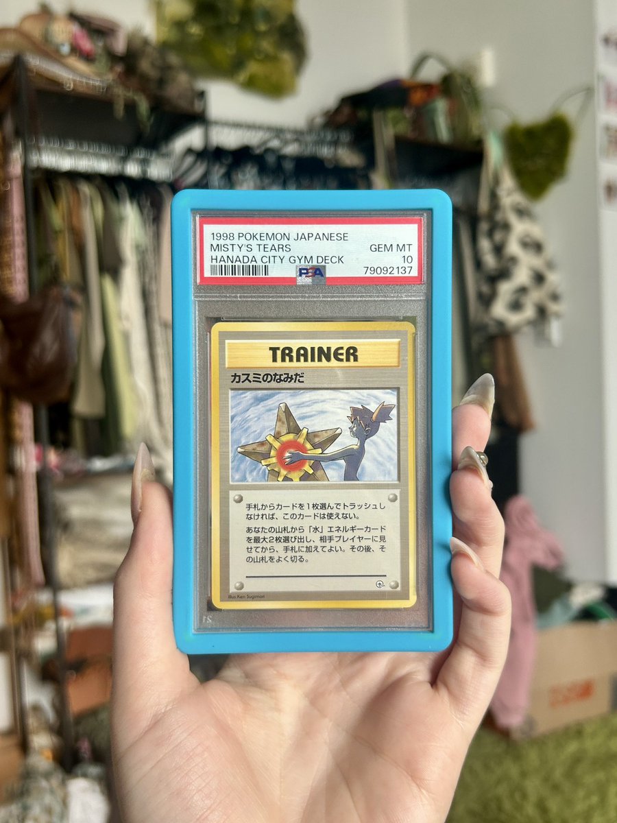CelebiCollects's tweet photo. 1998 Pokémon Japanese Misty’s Tears Hanada City Gym Deck in a PSA 10 (POP 509) https://t.co/HK2GryfiF1