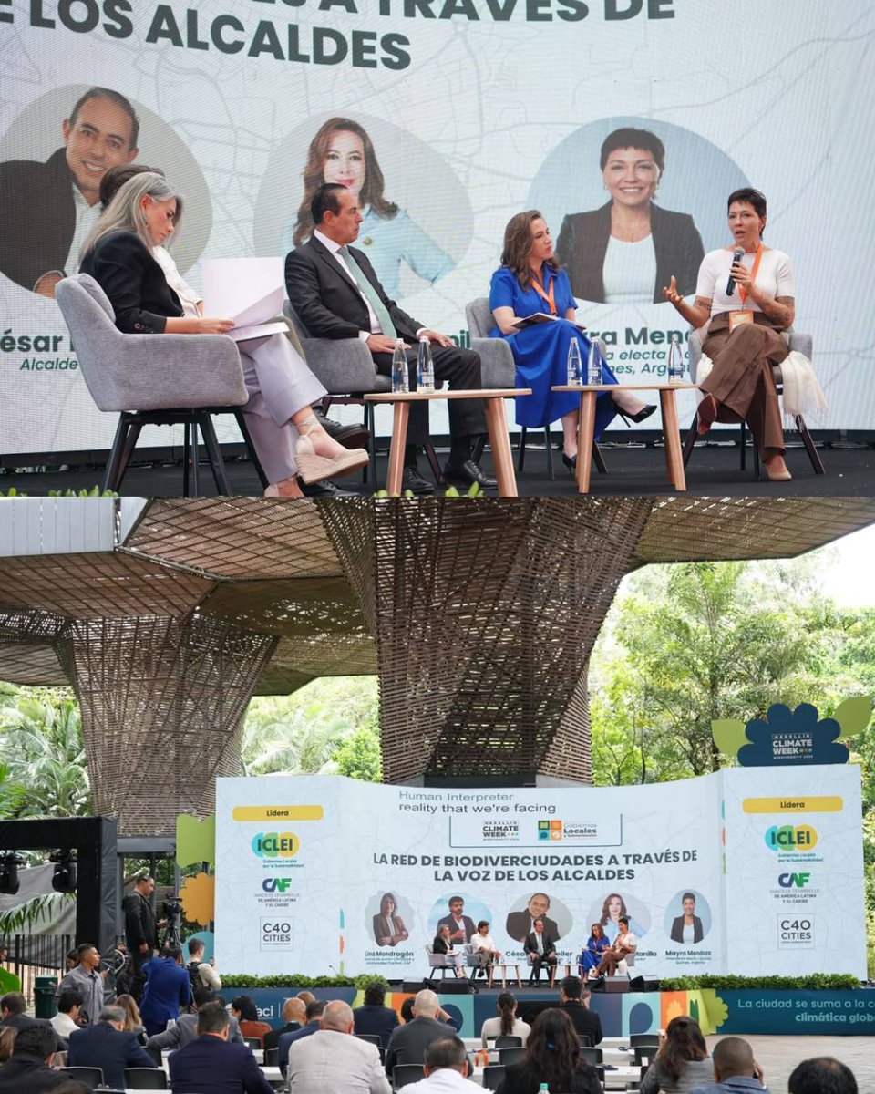 mayrasmendoza's tweet photo. 📍 Medellín, Colombia 🇨🇴

Participamos de la Cumbre de Gobiernos Locales y Subnacionales de la Climate Week Medellín, como parte del panel internacional de la Red de BiodiverCiudades, junto a representantes de distintas ciudades de América Latina.

Compartimos la experiencia de gestión que venimos construyendo en Quilmes desde 2019, desde una mirada que busca ir siempre de la periferia al centro y que entiende que no hay desarrollo posible si no mejora concretamente la calidad de vida de nuestra comunidad.

Además, llevamos a este encuentro una necesidad urgente para nuestra ciudad: las obras de la cuenca de los arroyos San Francisco y Las Piedras. Frente a un Gobierno Nacional que se retira y abandona obras fundamentales, necesitamos construir alianzas y encontrar herramientas de financiamiento para seguir dando respuestas a demandas históricas de nuestros vecinos y vecinas.

Los problemas de nuestra comunidad no pueden esperar. Por eso necesitamos gobiernos locales fuertes, con herramientas para seguir trabajando y dando respuestas desde el territorio. La justicia ambiental también es justicia social. 🤍🫂