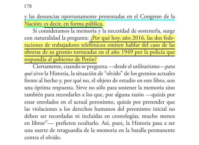 ParadarclasesEC's tweet photo. En uno de los videos de octubre vamos a hablar de las obreras torturadas por Perón.
Al final del libro, Marcial Luna se pregunta ¿Para qué sirve la Historia? y nos deja una reflexión interesante.
PD: agradecemos a @EdicionesRyr por darle lugar a estas joyitas (y a los precios). https://t.co/Jn7Uyn5fqn