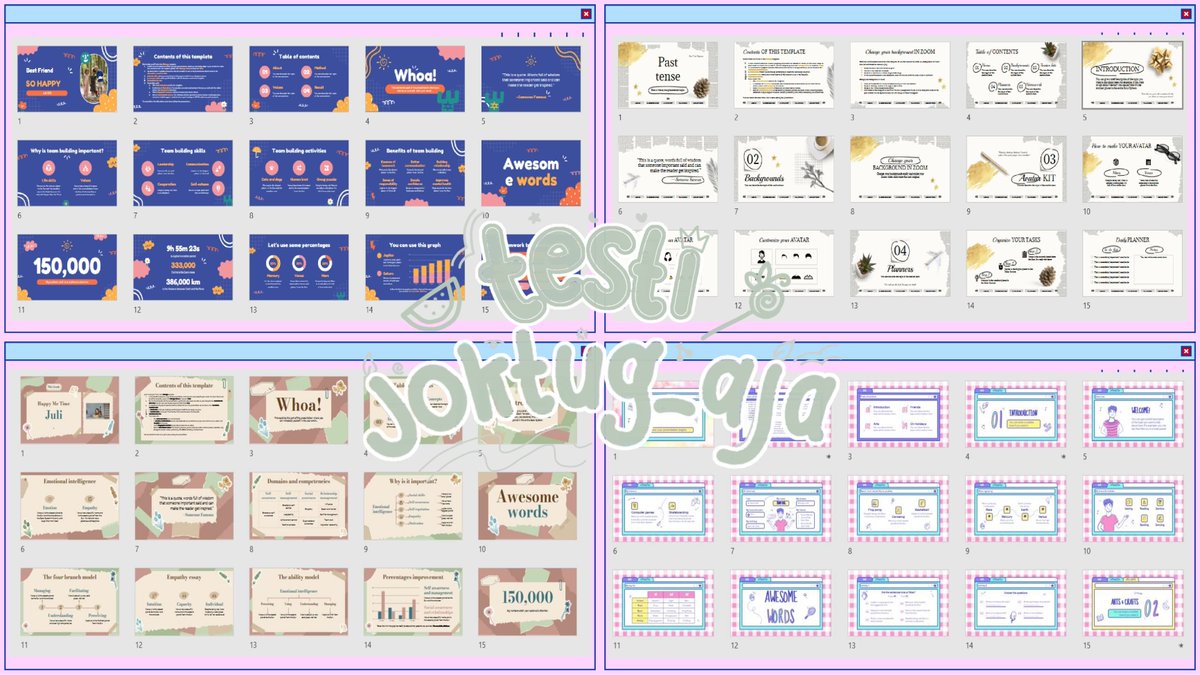 joktug_aja's tweet photo. 📢 Butuh joki PPT yang rapi dan ga asal-asalan? Langsung aja jokiin di @joktug_aja! Berpengalaman handle banyak presentasi, testimoni 2000+ (cek media), dan desain menarik dengan konten tersusun rapi! Minat? Boleh langsung contact aku ya!🤩✨ .142 #bealanja #jokitugas #jokippt https://t.co/5QWC3affe0