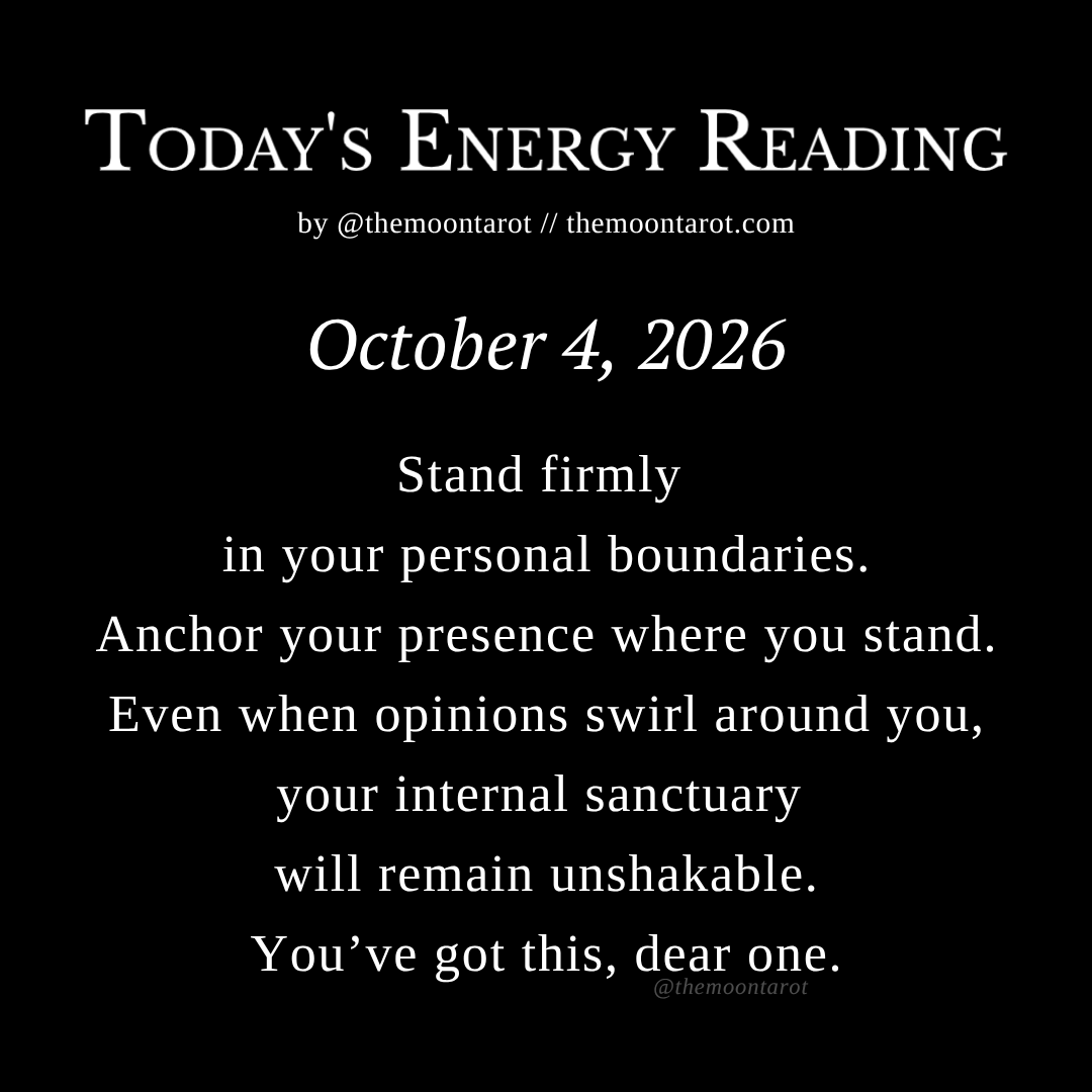 themoontarot_'s tweet photo. Today's Energy Reading: October 4, 2026 https://t.co/Lvg846A2JQ