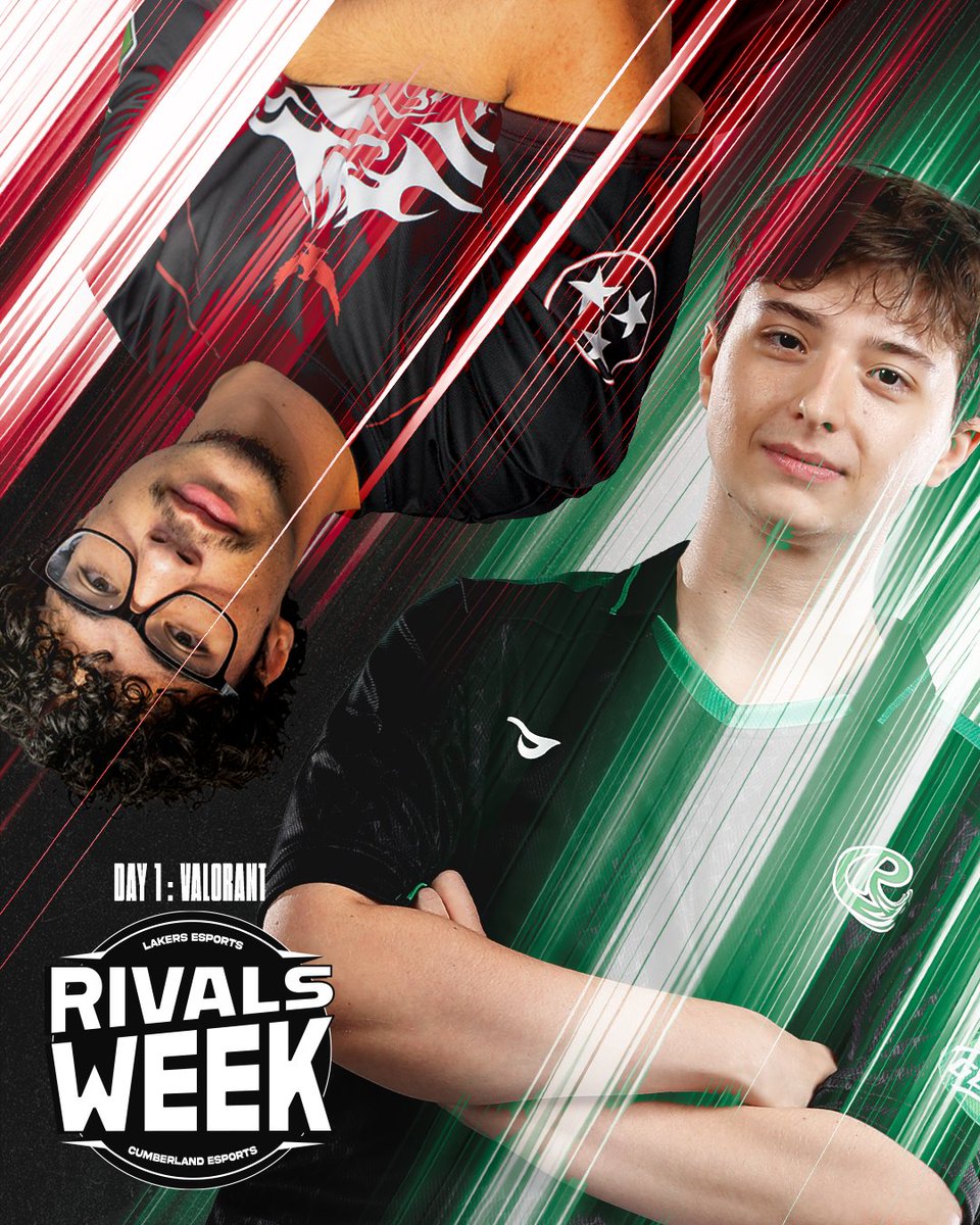 RULakersGG's tweet photo. RIVALRY WEEK IS HERE! 🔥🚨

Tonight our VALORANT squad takes on Cumberland Phoenix in NECC action as the Lakers and Phoenix renew the rivalry.

And the action doesn’t stop there... Smash is also back in GLIAC play against Davenport.

TIME TO PUT CUMBERLAND ON NOTICE. LOCK IN. 🔒
