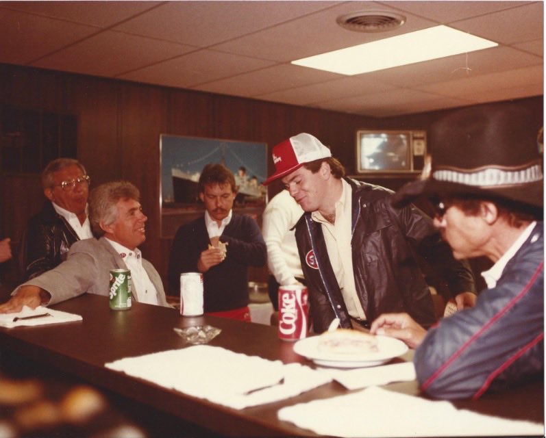 GanassiChip's tweet photo. RIP Gordy Johncock 
Daytona 500 1883. My STP tesmmmates. L to R. Ralph Salvino, Gordon Johncock, Rick Salvino, @chipganassi , @therichardpetty 
@CGRTeams @indycar @nascar
#ilikewinners https://t.co/ZXxKDyot1T