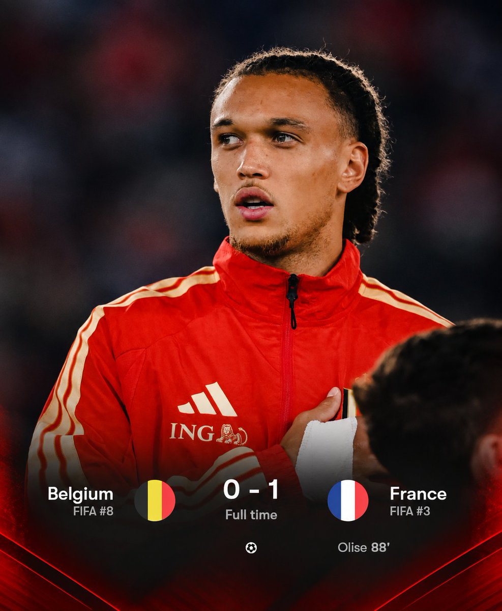 MilanXtra's tweet photo. 🇧🇪 | Diego Moreira vs France:

⏱️ 63 minutes
⚽️ 0 goals
🅰️ 0 assists
🎯 14/24 passes completed (58%)
🥅 1 shot
🪄 0/2 successful dribbles
♻️ 5 recoveries
⭐️ 6.1 rating

A difficult night for the Milan winger, who also picked up a yellow card and will MISS Belgium’s next match against Türkiye due to suspension.