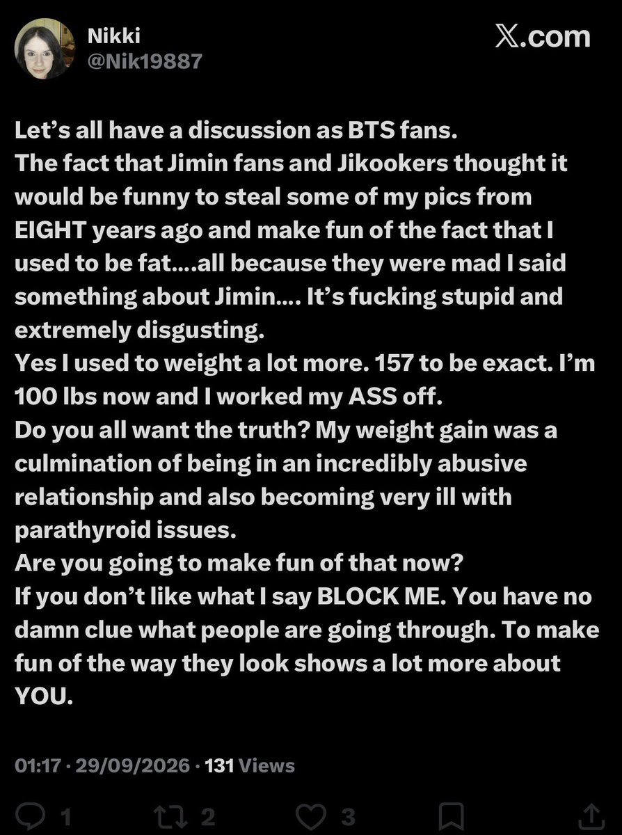 fltrmytm's tweet photo. she blocked me 😭 i guess “if u don’t like what i say BLOCK ME” only works one way lmao. all i did was question her claims about jm “forcing” himself on jk, doing fanservice and “egging shippers on https://t.co/hJfrsnM5OE