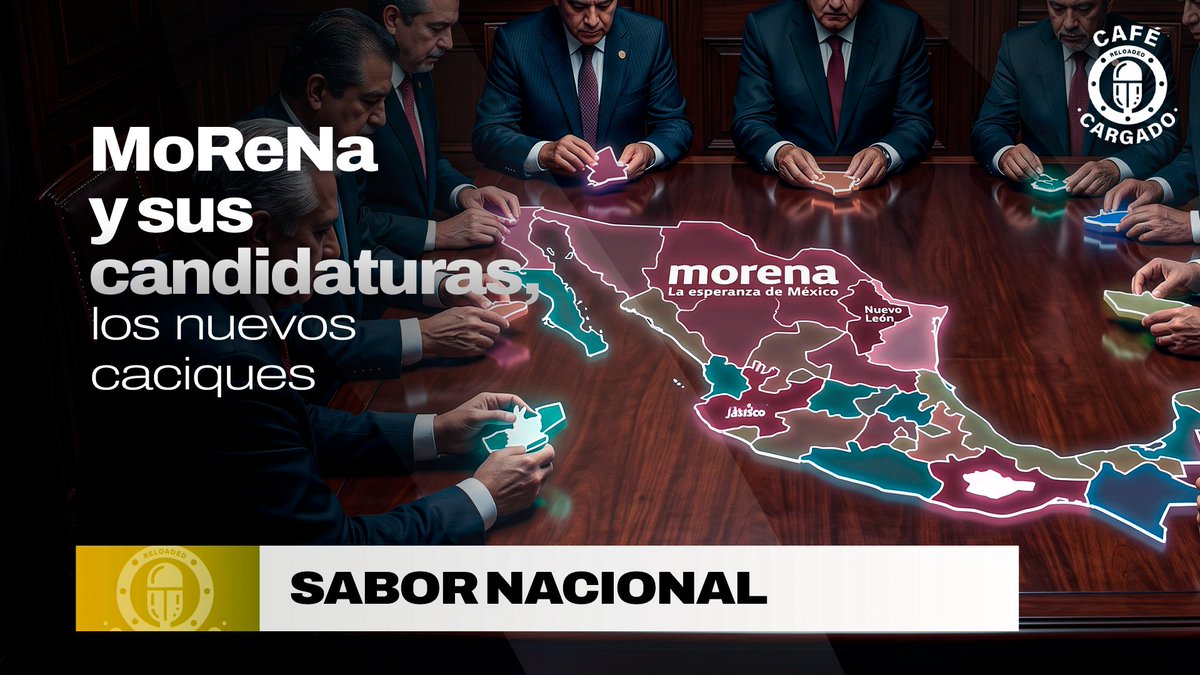 Cafecargadomx's tweet photo. "MORENA Y SUS CANDIDATURAS, LOS NUEVOS CACIQUES"

LINK
https://t.co/W3lHFUeYD8 https://t.co/ViNgJG4lpU