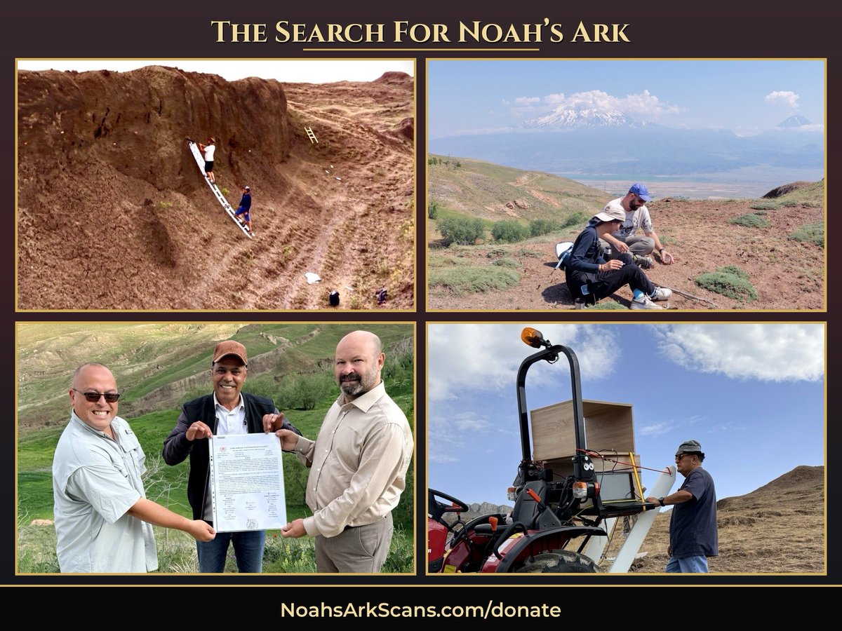noahsarkscans's tweet photo. A summary of the Noah's Ark 2026 Scientific Expedition at the Durupınar Formation So Far: 

First, the permits. Unanimous approval from Turkish officials to perform non-destructive studies at the Durupinar Formation as the possible resting place of Noah's Ark. 

Then the survey. Mapping the 515-foot boat-shaped formation before a single hole was opened.

Then the soil. Samples pulled from the ground and exposed rims so the site could be tested, not just photographed.

Then the radar. Dr. Khosrow Bakhtar brought BakhtarRadar onto the mound,  the same class of system built to find buried structure, not guess at it. Bakhtar called what lies beneath the surface "extraordinary".

Then the cores. Drilling on the coordinates that radar marked. Physical samples from inside the formation.

Now, the samples are on their way to the lab.

And Dr. Bakhtar’s final report is being prepared for the world to see.

We can't wait to share what the world what we have found. 

Research activities were conducted with official oversight. Under the leadership of Prof. Dr. Cenker Atila from Sivas Cumhuriyet University, with the assistance of Andrew Jones of Noah's Ark Scans under the Permission of Prof. Dr. Ahmet Şengönül, the Rector of Sivas Cumhuriyet University. A special thank you to everyone who made this study possible.