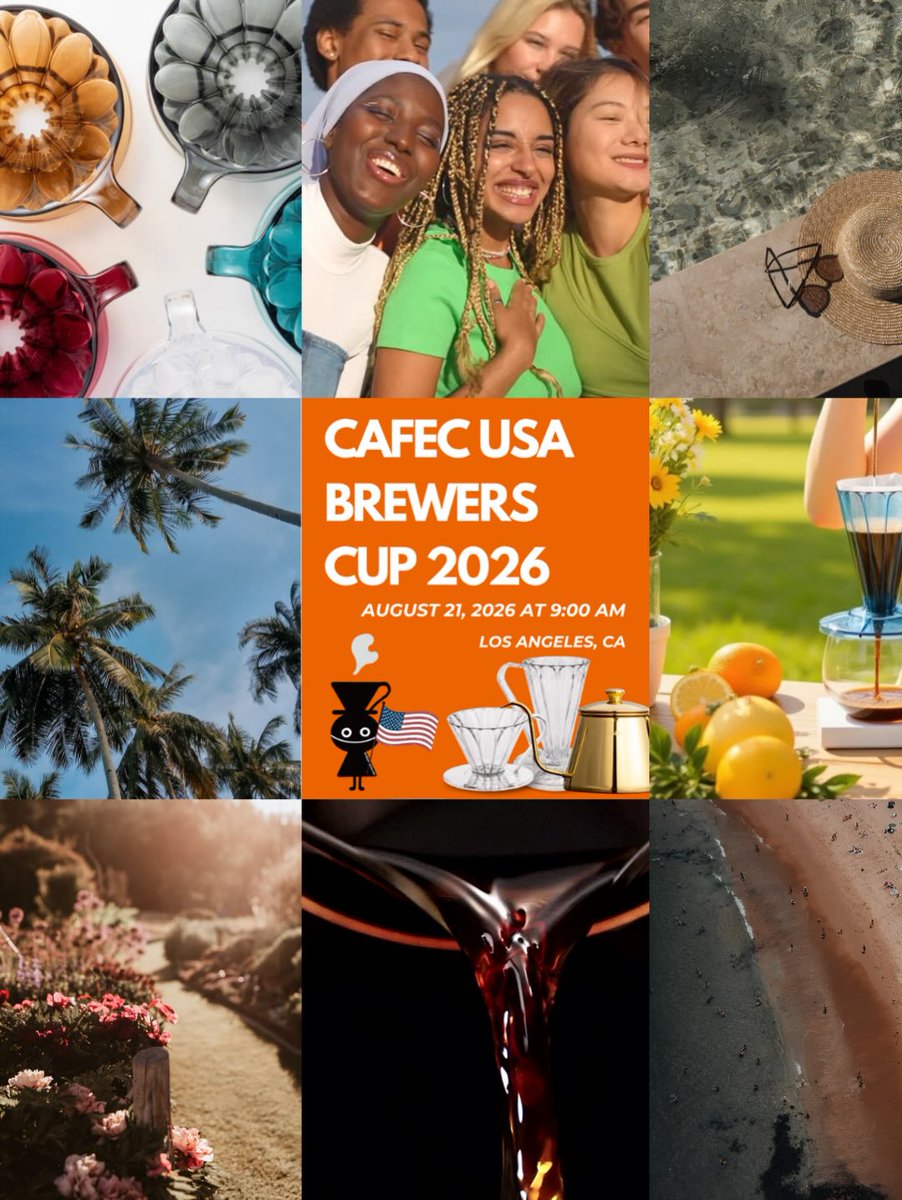 KateNetteabuu's tweet photo. CAFEC USA is thrilled to host its first Brewers Cup Championship on August 21 in Los Angeles! We’re bringing together passionate brewers to celebrate craftsmanship, creativity, and pour-over excellence. Stay tuned for updates. https://t.co/c8trTL8m1H