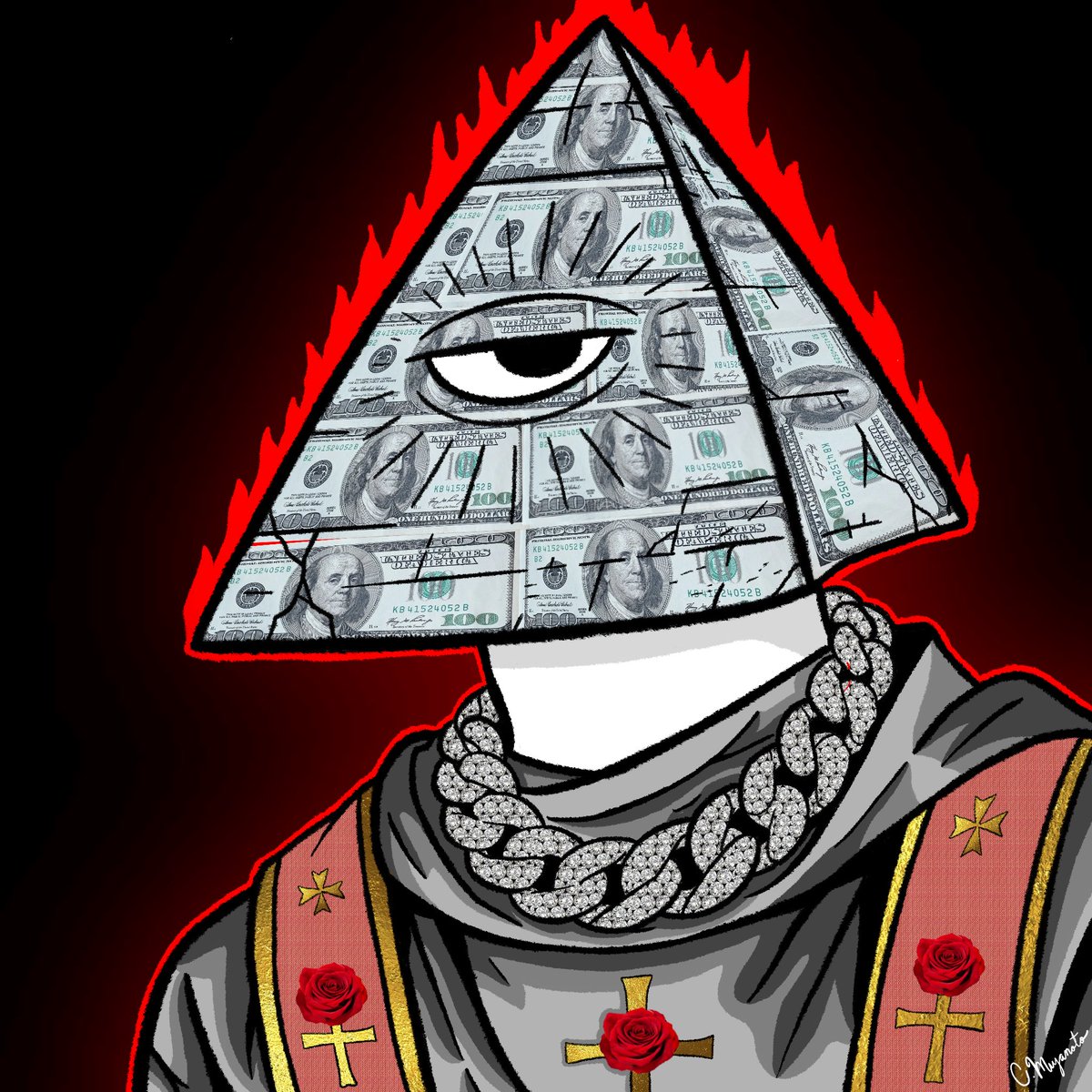CoinMiyamoto's tweet photo. Happy New Week Legends 🍻

A new Piece enters the Jungle Boutique 

𝕵𝕭 #141 THE EYE OF PROVIDENCE 

@Retard589 

The Eye of Providence emerged from the deepest chamber of the Jungle not as a man, but as a symbol given flesh. Draped in wealth, mystery, and ancient order, the all-seeing eye watched from within the pyramid, observing patterns invisible to those who only looked at the surface. Nothing escaped its gaze.

It found Uga beneath the sacred tree, silently tracing symbols into the earth.

Uga looked toward the Eye and said, “You see everything, brother… but do you understand what you see?”

The Eye remained still.

“To observe is the beginning. To understand is Gnosis.”

From that moment on, the Eye of Providence became the Jungle’s eternal observer  watching power, wealth, and hidden patterns move beneath the surface, reminding the brethren that to see is not enough; one must learn to perceive.

https://t.co/cghze6yD81
