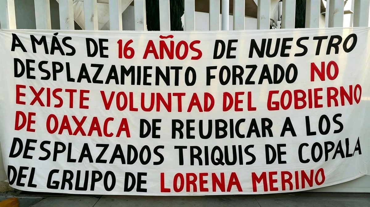 OaxacaMexico_'s tweet photo. ¿Hasta cuándo van a reubicar @Claudiashein y @salomonj a indígenas desplazados #triquis de #Copala del grupo de Lorena Merino Martínez?. Pasan días, meses y años, no hay atención ni avance en el tema @CIDH @jesusromerooax #MORENA #CuartaTransformación #PrimaveraOaxaqueña #Oaxaca https://t.co/TBmuxmvvKD