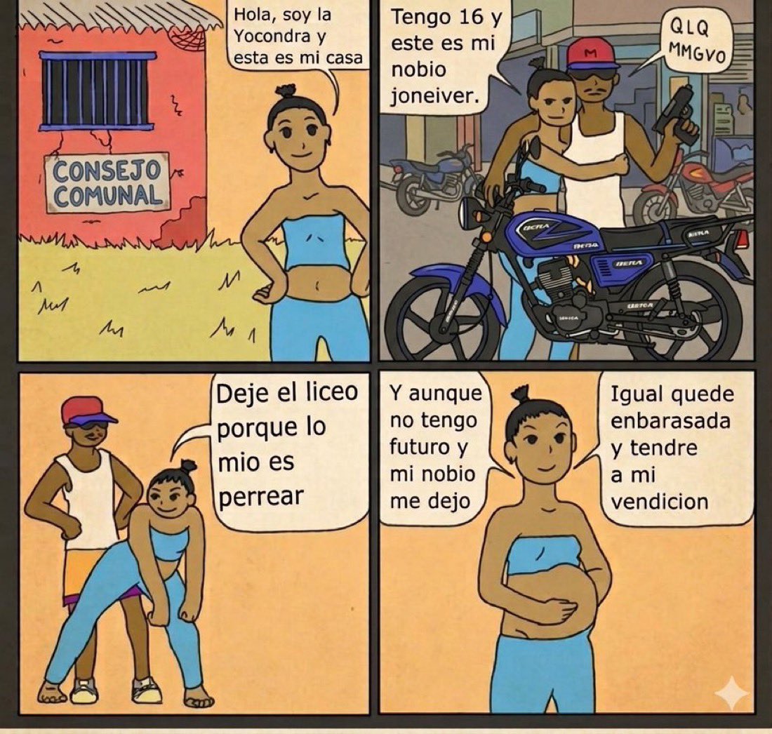mariaelisasmith's tweet photo. Echarle la culpa a la clase política socialista por crear el problema venezolano es solo la mitad del cuento. La otra mitad que pocos se atreven a contar es que la raíz del problema venezolano es la pésima calidad humana de la población, cuya inmensa mayoría vive en la marginalidad no por culpa del gobierno de turno sino por la irresponsabilidad y las malas costumbres de sus propias familias, que en la mayoría de los casos ni siquiera son familias de verdad sino madres solteras con hijos bastardos de padres malandros y todos con derecho al voto.