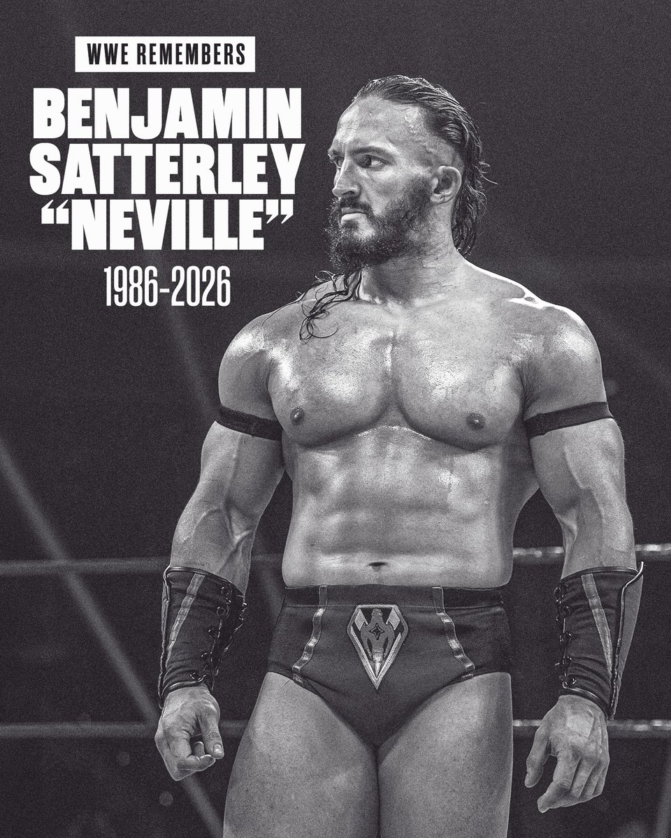 WWE's tweet photo. WWE extends its condolences to the family, friends and fans of Benjamin Satterley, known to the WWE Universe as Neville. https://t.co/i1mXLenFUz