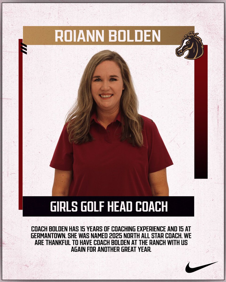 GHSMavericks's tweet photo. ✨️ COACH SPOTLIGHT: Roiann Bolden ✨️ 

⛳ Girls Golf Head Coach
📍 Mannsdale Elementary School

#gomavs #welcometotheranch https://t.co/tkZZvBBRAE
