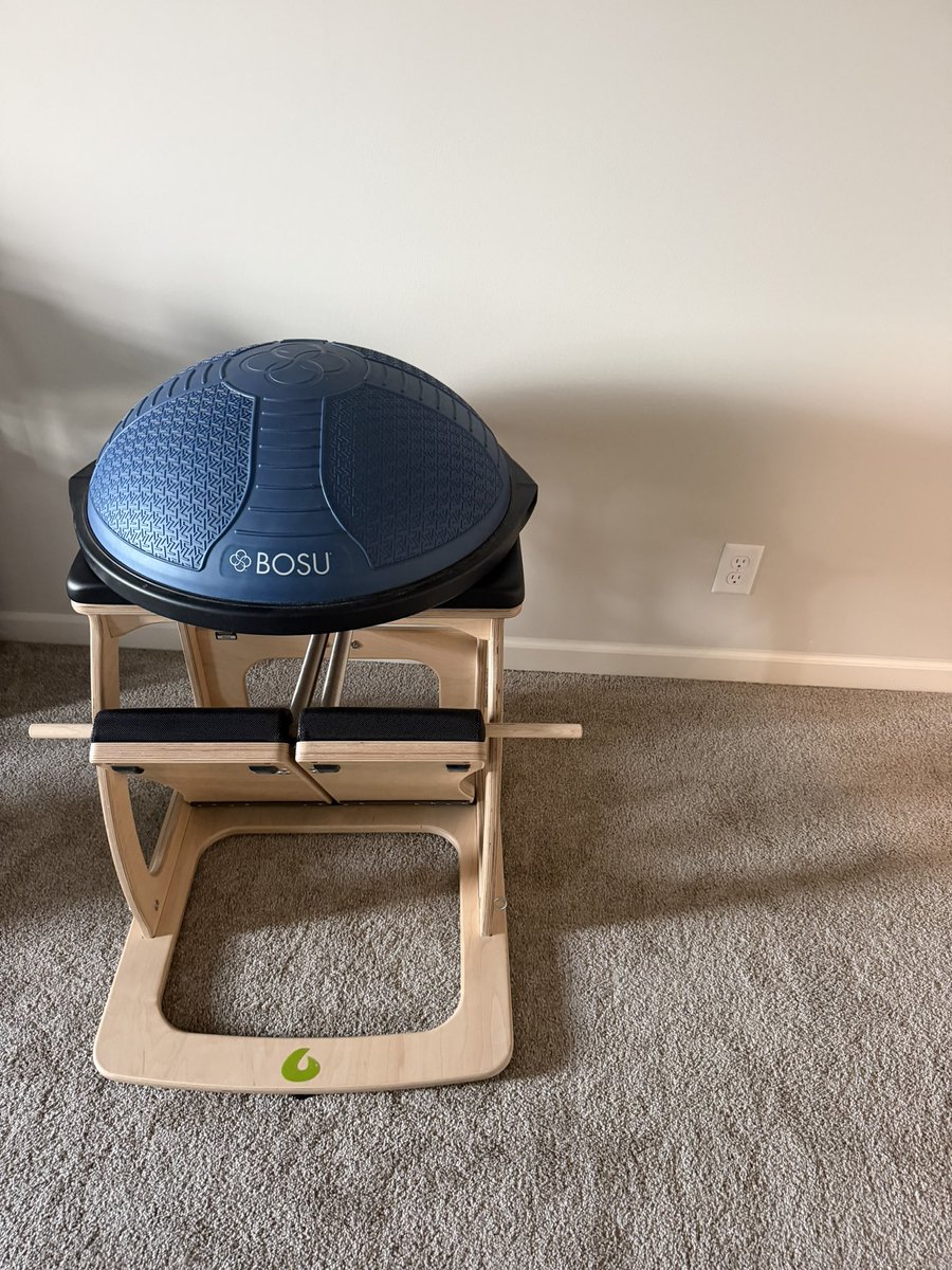 Ilegvm's tweet photo. My passion is Pilates. I got an EXO Pilates Chair, machine today that I put next to my other very small home workout equipment. So excited to try this out tomorrow morning with no distractions.

My normal workout is going to Reformer Pilates, but I got this to practice extra at home along with cardio.

What’s your go-to workout that makes you feel great?