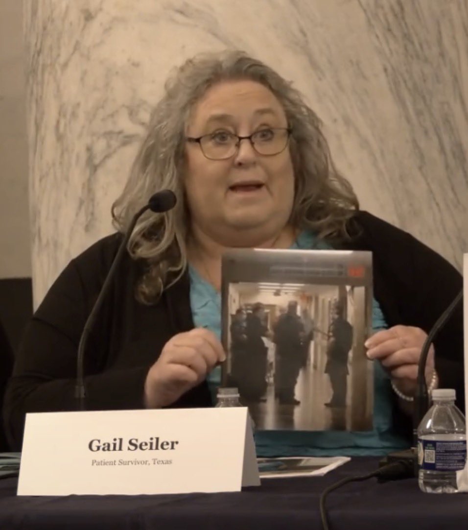 liz_churchill10's tweet photo. During the Covid Tyranny, Gail Seiler was in the hospital and wanted to leave.

They called the Police.

She asked the sergeant, “Am I a patient, or am I a prisoner?”

The hospital issued her a death sentence. Her husband issued a rescue and brought her home. https://t.co/dp1K5nbh8F
