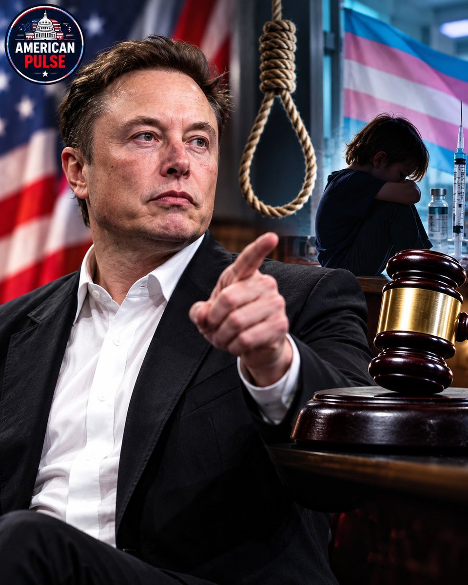 Doge9v8's tweet photo. 🇺🇸🔥 Elon Musk has called for the death penalty for people he accuses of harming children through gender-related medical treatment.

What do you think about his statement? 🗳️

🟢 A. Agree with Musk

🔴 B. Disagree with Musk https://t.co/ezYEoCn45r