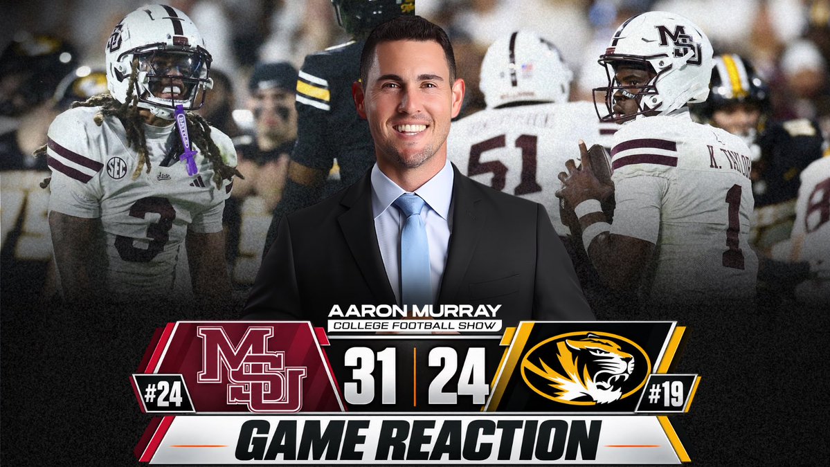 aaronmurray11's tweet photo. I have been on the call for Mississippi St the last two weeks

My full reaction from seeing them live against Mizz

Watch➡️ https://t.co/qxyifwVeZJ https://t.co/VxD7Y0ao7h