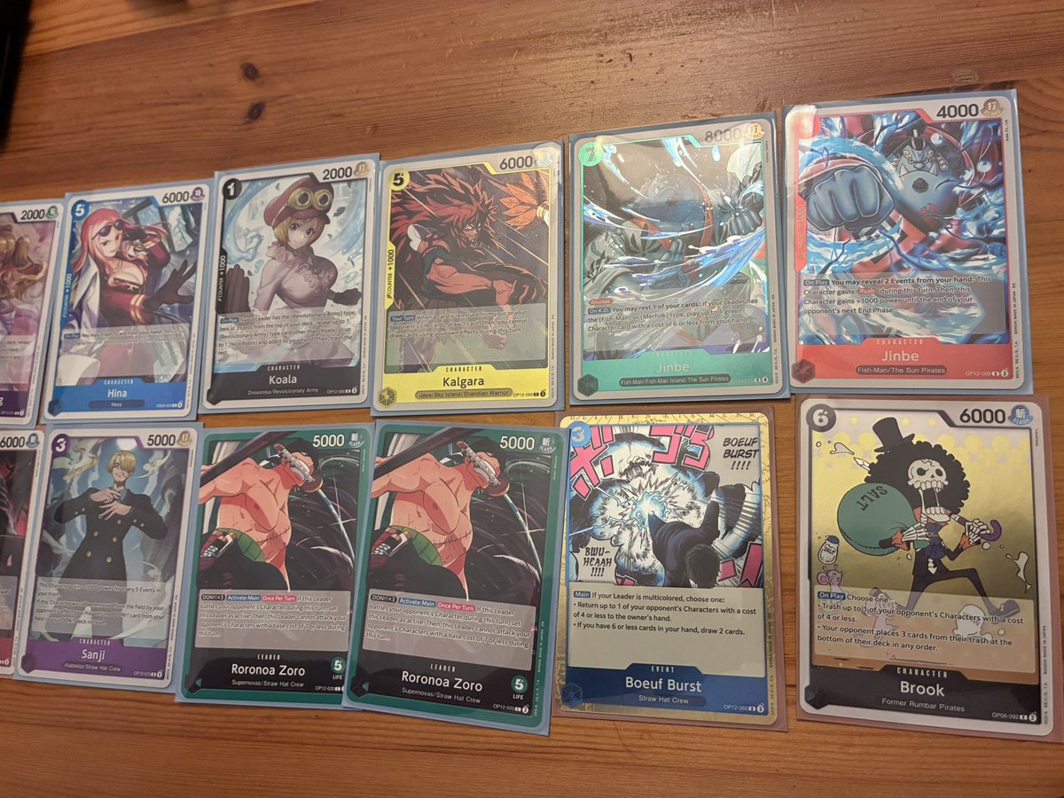 JPingOrochi's tweet photo. Bought 4 OP-12, 1 OP-06, 1 OP-14, and One Heroines Edition Pack. Didn’t pull anything crazy just glad to find some packs to open locally.  #optcg #onepiecetcg #onepieceheroines #boosterpacks @ONEPIECE_tcg_EN https://t.co/syEoaAlL6C