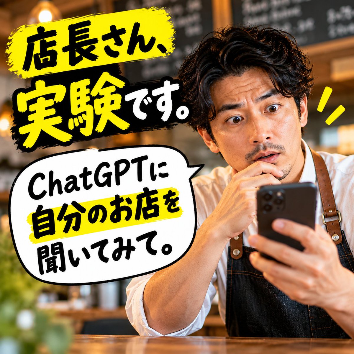 ForestronAI's tweet photo. 店長さん、実験です。
ChatGPTに
「近くでおすすめの〇〇店は？」
と聞いてみてください。
自分のお店、出ましたか？
出た → いいね❤️
出ない → リポスト🔁
結果、ちょっと知りたいです。

#店舗経営 #店舗集客 #AI検索 #GEO https://t.co/HbtTYRMMKr
