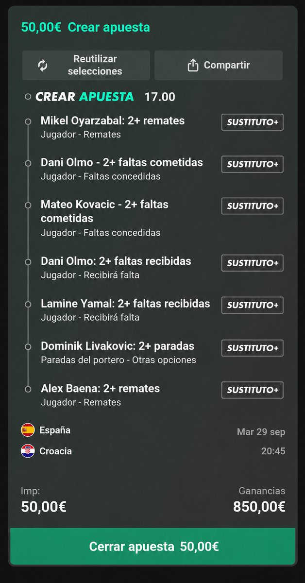 ScorpioSoccer's tweet photo. ESCALERA ESPAÑA - CROACIA CUOTAS 3.00 Y 17.00 !!

Siguenos en telegram para tener lo mejor:
https://t.co/p9obJ2W0oA

#apuestasdeportivas #apuestas #futból #parley #soñadora #premium #laliga #remates #gaming #escalera #atajadas #gratis #free #UEFA_Nations_League https://t.co/OG9KFfGEFL