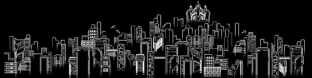 IkasumiDesign's tweet photo. 【制作進捗】
遠くに見える景色を修正しました🏙️

最初はビル街っぽかったので、摩天楼っぽく見えるよう描き込みました。3枚目は旧版との比較です！
#ゲーム制作 #インディーゲーム #ドット絵 #gamedev #pixelart https://t.co/5K7kyq0lGm