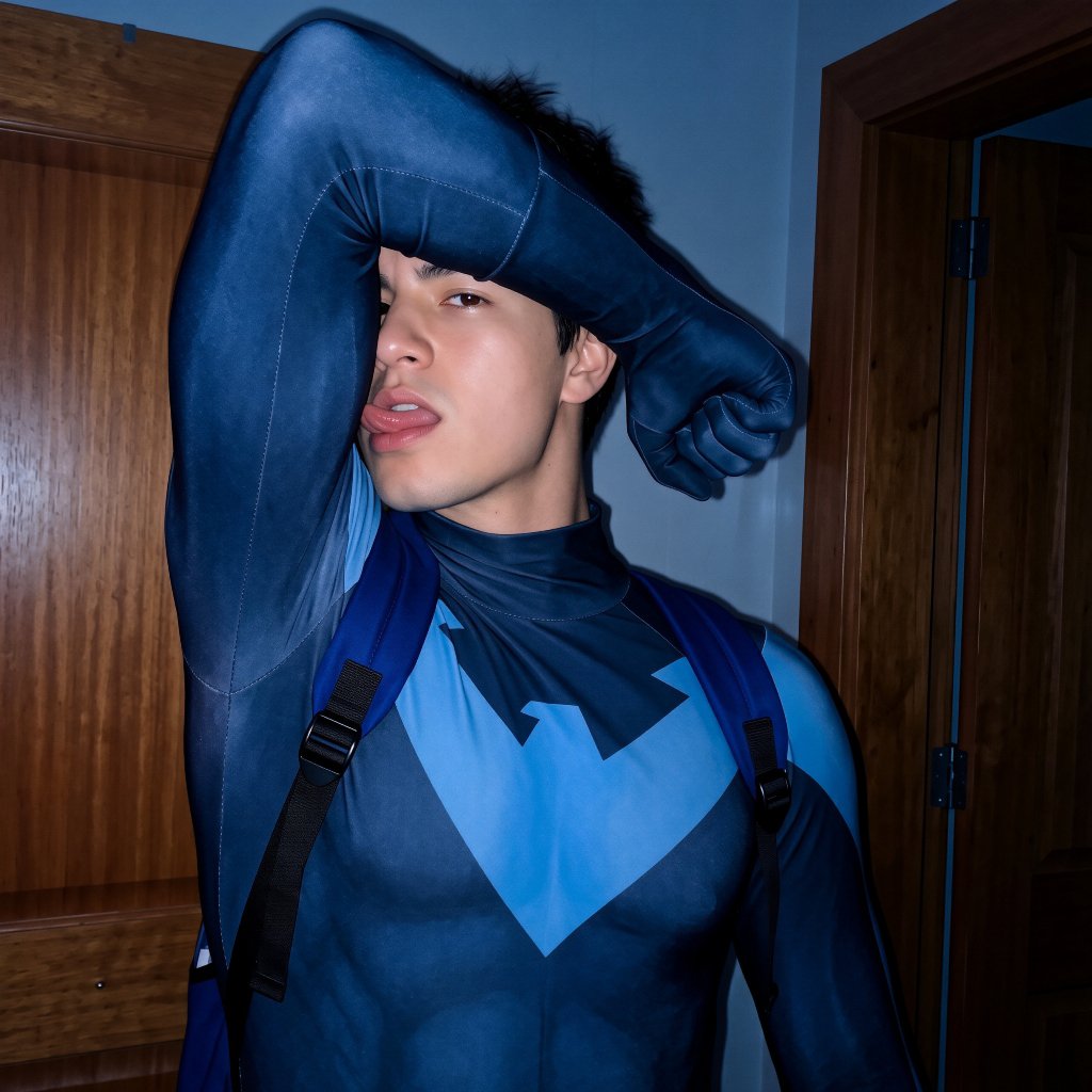 FlyingGraysonX's tweet photo. Eu odeio essa roupa provisória, fico todo suado https://t.co/OsbpLvCItA