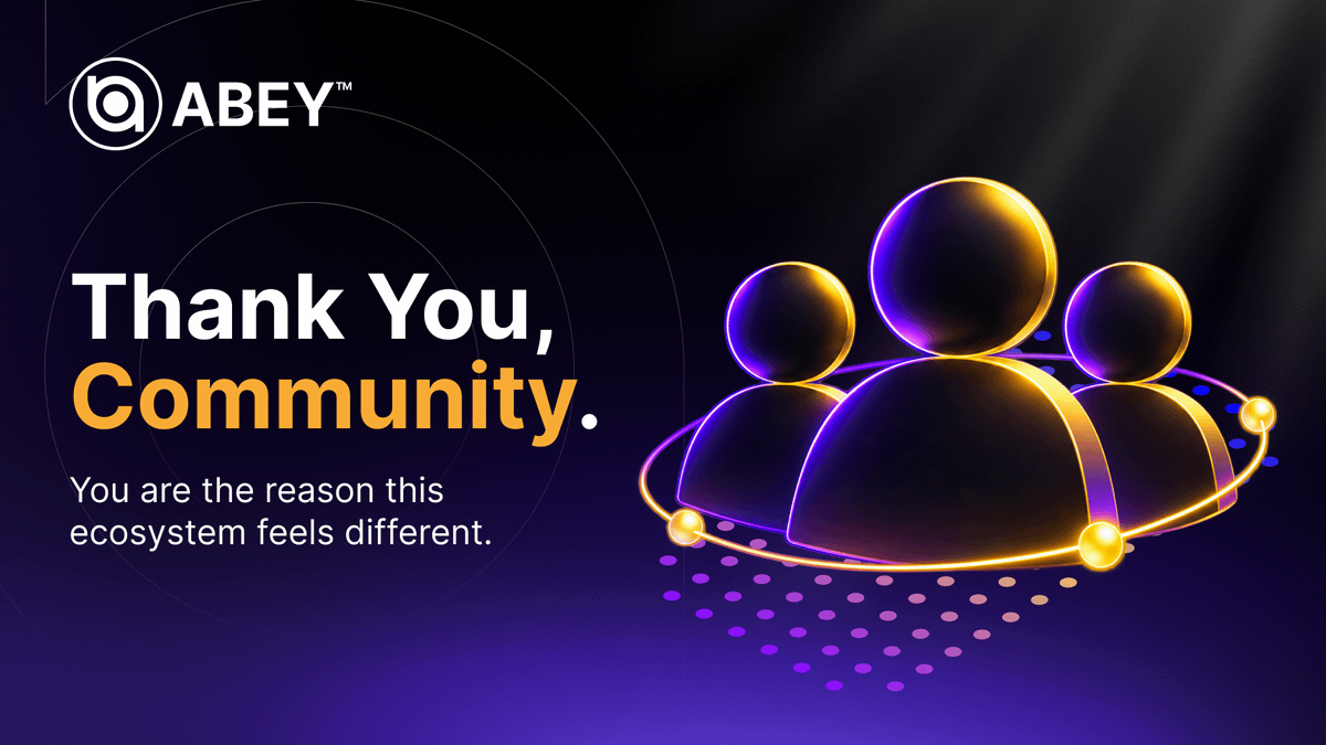 AbeyFoundation's tweet photo. The people who show up for Abey without being asked to are the reason this ecosystem feels different. https://t.co/Ot5HYDMtOJ