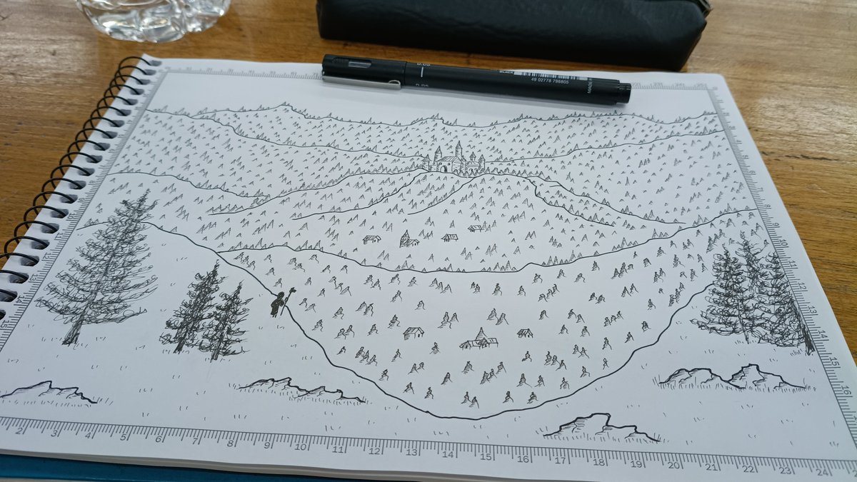 bymarcolinomaps's tweet photo. Made a scene for a place in a Zine im working.
A Citadel ruin in middle of a huge and Old Forest. Hunted by spirits and ghosts.
#fantasymap #map #fantasy #ttrpg #rpg https://t.co/jiAkBcDHjy