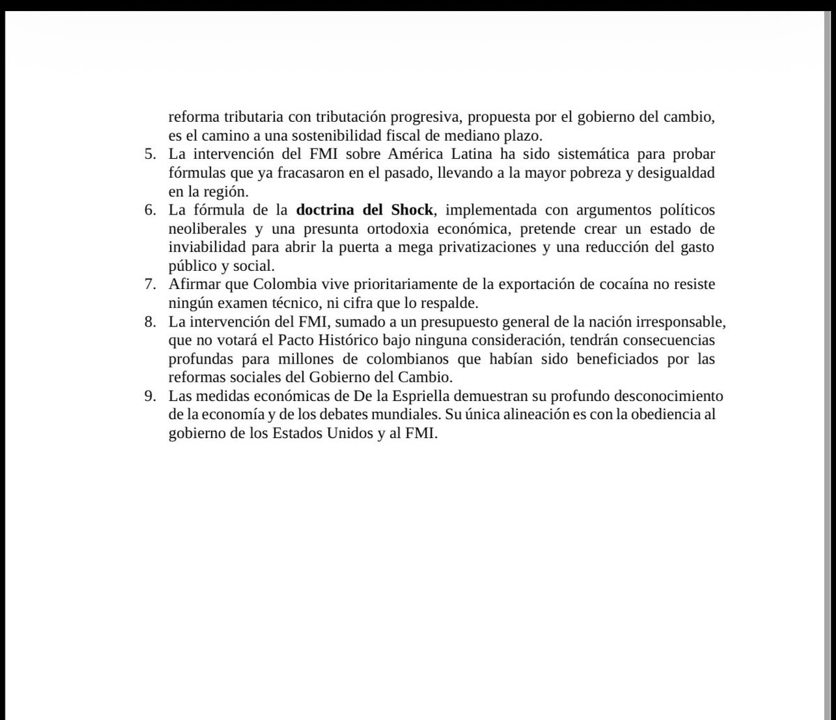 gabineteporvida's tweet photo. Fijamos nuestra posición frente a la propuesta de acudir al FMI para financiar el Presupuesto 2027 y planteamos una alternativa: tributación progresiva, recursos internos y soberanía económica.

Conozca el pronunciamiento completo.
#FMI #Presupuesto2027 @petrogustavo https://t.co/iYaxA4AMhN