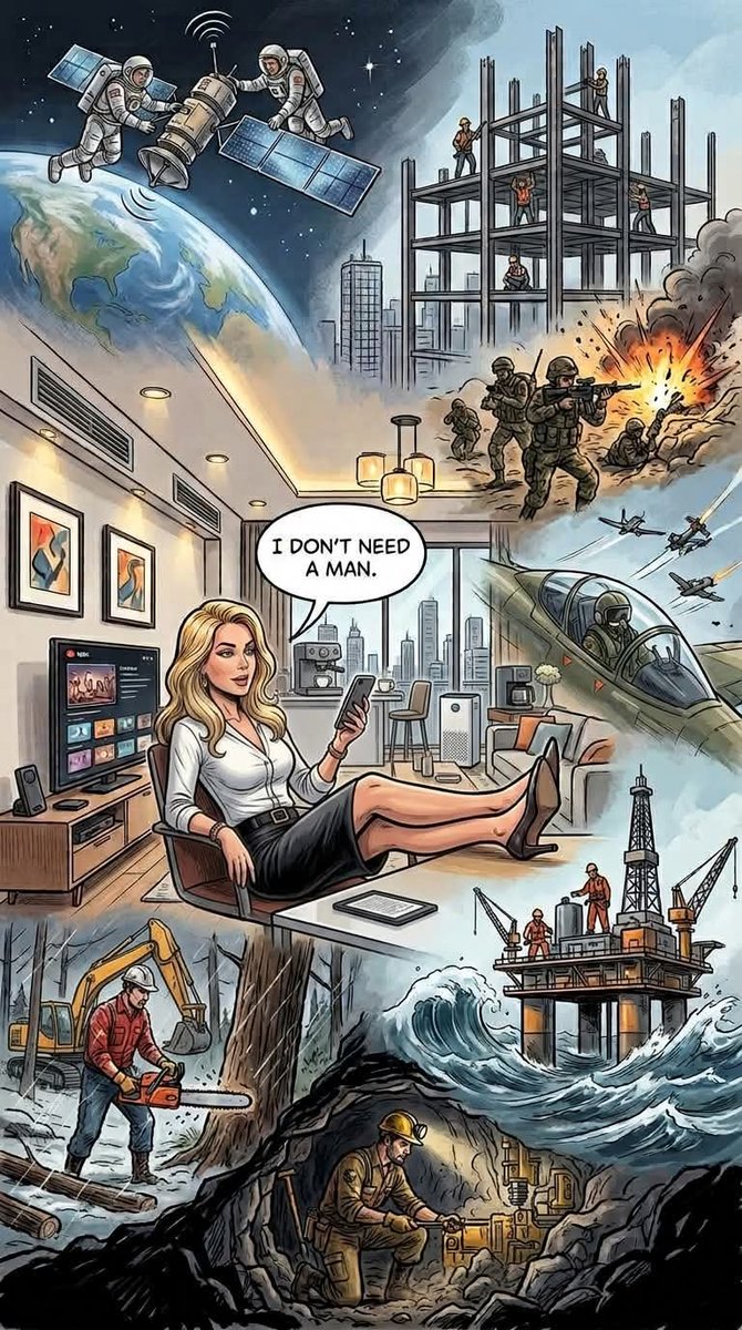 WomenBeingAwful's tweet photo. You're entire privileged life is only possible due to men https://t.co/TePPERm5bv