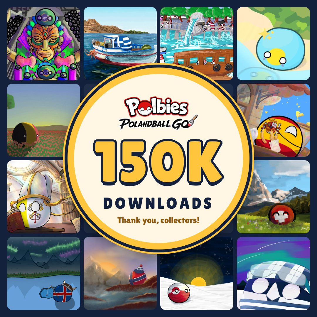 PolandballGo's tweet photo. You made 150,000 Polandball Go downloads happen. https://t.co/gvXySghKvn