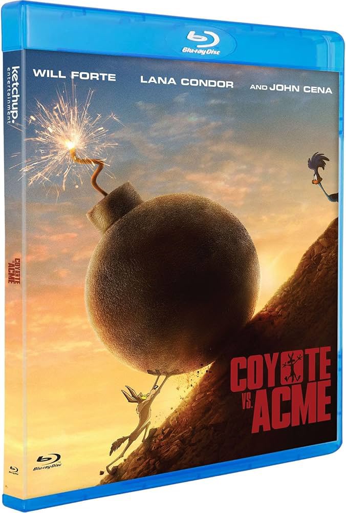 Nexus2126's tweet photo. The standard home-media artwork for Coyote vs. Acme has now been revealed, giving us our first look at the 4K Ultra HD, Blu-ray and DVD releases!

The movie is scheduled to arrive on physical media December 1, 2026 in the U.S. 

The newly revealed packaging also confirms several bonus features:

• Meep vs. Beep
• Behind the Scenes at Abbey Road Score Recording
• Avery, Jones & Maltese Law Firm Ads
• Outtakes

The 4K release lists 2160p, a 2.39:1 aspect ratio and English Dolby Atmos, while the Blu-ray contains the film in 1080p HD. The movie runs approximately 103 minutes.

After everything this movie went through, Coyote vs. Acme is officially making its way onto store shelves.

Source: Physical-media packaging / retailer listings; @CadeCarrizales on X; The Bugs Bunny Video Guide

#CoyoteVsAcme #LooneyTunes #WileECoyote #CartoonNewsource #Bluray
