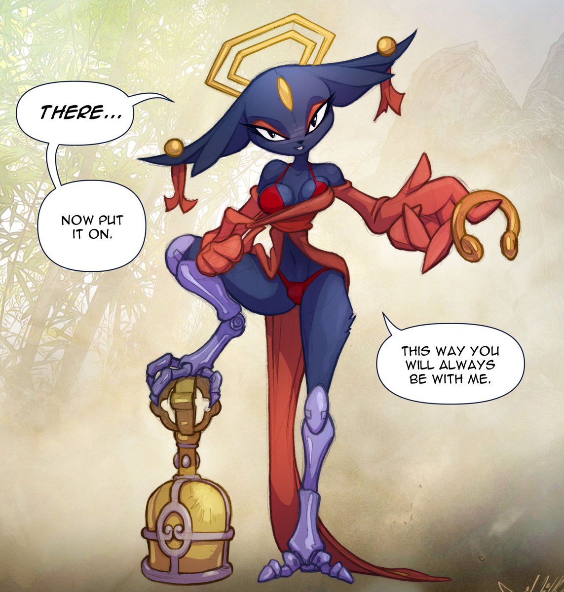 Dreamkeepers's tweet photo. She held up her end of the bargain.

Do you put on the collar? 🤔 https://t.co/sb9zS0bxkP
